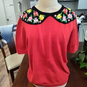 Vtg PLUM RED SWEATER